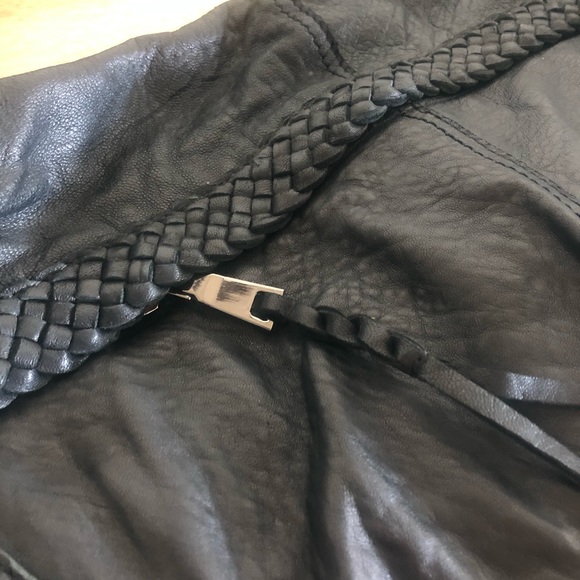 7Chi Black Leather Hobo Bag - Picture 3 of 4